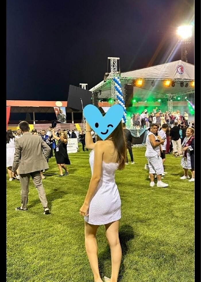 pul payet ve otriş detaylı mezuniyet-bride elbisesi - Görsel 3