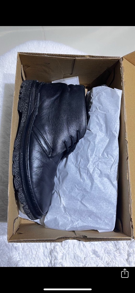 Siyah Erkek  Hakiki Deri Bağcıklı Bot Nokta taban rahat - Görsel 3