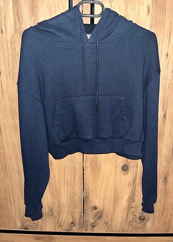 Kadın Lacivert Kapüşonlu Sweatshirt