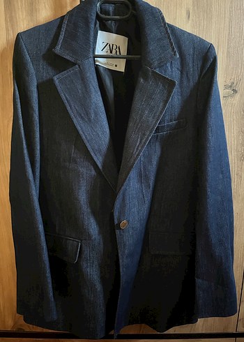 s Beden lacivert Renk Zara Lacivert Denim Blazer