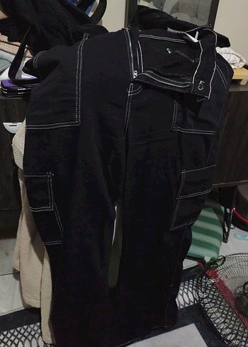 Siyah Kemerli Kadın Denim Pantolon