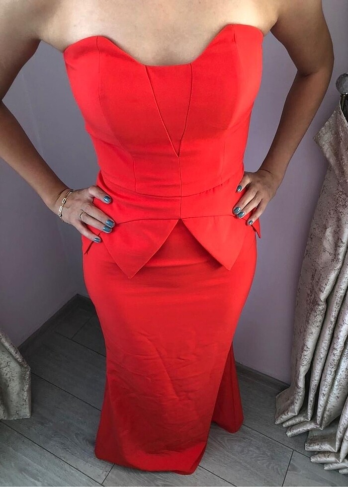 Nar çiçeği abiye - Görsel 3