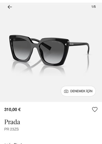 Siyah prada orijinal gözlük - Görsel 2