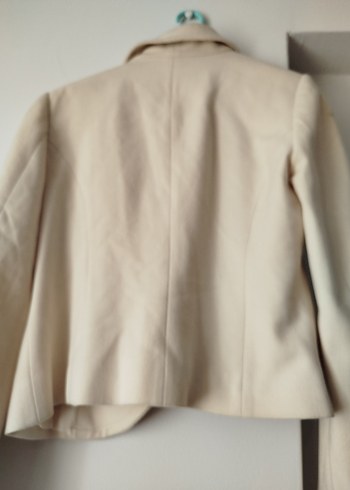 Bej Süet Mini Kadın Blazer Ceket - Görsel 5