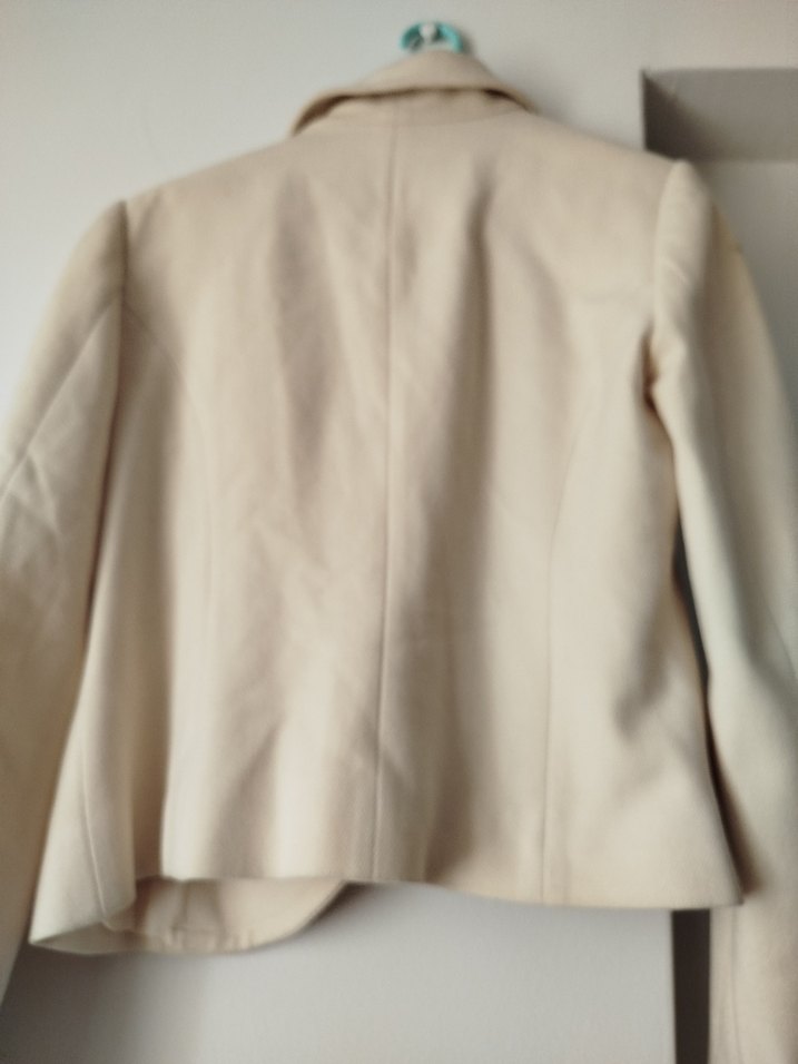 Bej Süet Mini Kadın Blazer Ceket - Görsel 5