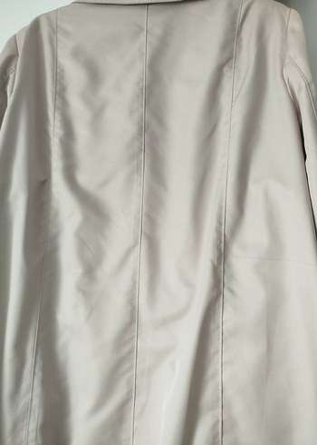 Pembe pudra arasi Midi Trençkot ve Desenli Şal - Görsel 2