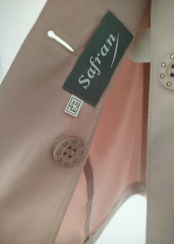 Pembe pudra arasi Midi Trençkot ve Desenli Şal - Görsel 6