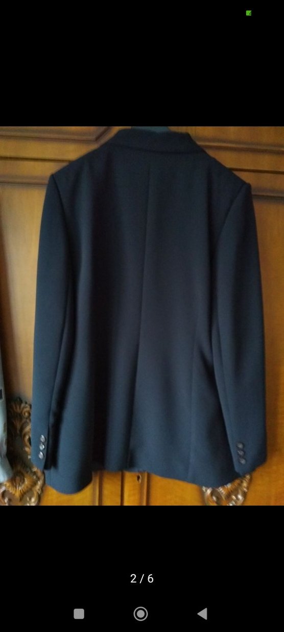 Siyah Kadın Düğmeli Ceket pantolon - Görsel 2