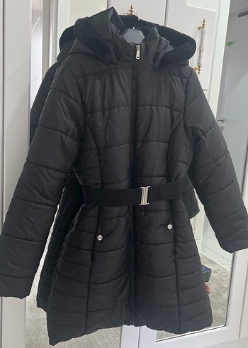 40 Beden Siyah Kürk Detaylı Kışlık sişme Mont