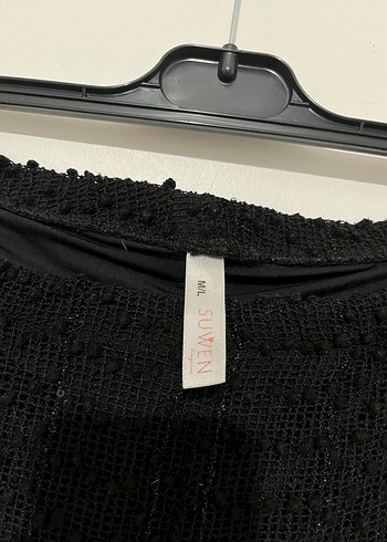 m Beden Siyah Triko Geniş Paça Midi Kadın Pantolon