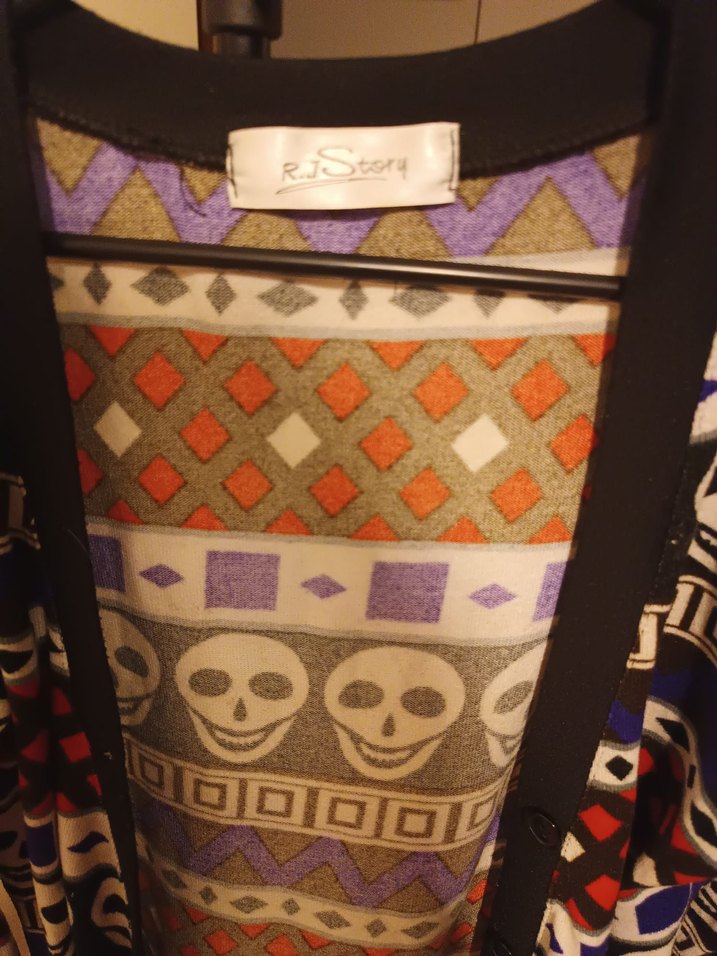 Renkli Desenli Bohem Hırka - Görsel 2