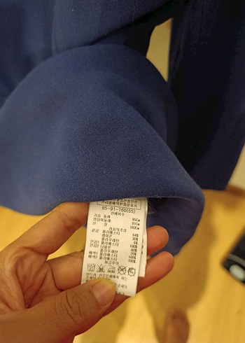 Zincir Detaylı Koyu Mavi Uzun Kollu Elbise - Görsel 2