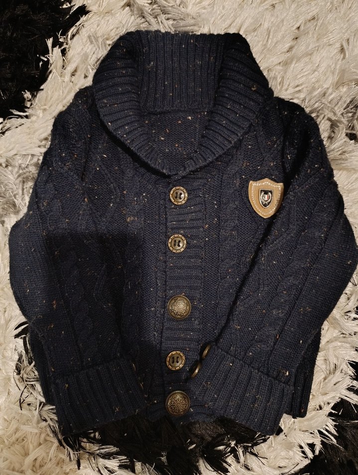 Koyu Gri Leopar Desenli Erkek Çocuk Ceket - Görsel 5