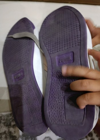 Kadın Mor Bağcıklı Platform Spor Ayakkabı - Görsel 3