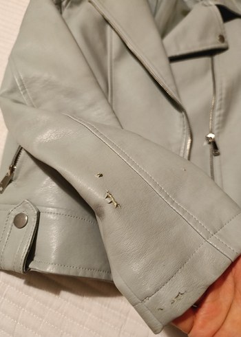 Kadın Deri Biker Ceket - Görsel 2