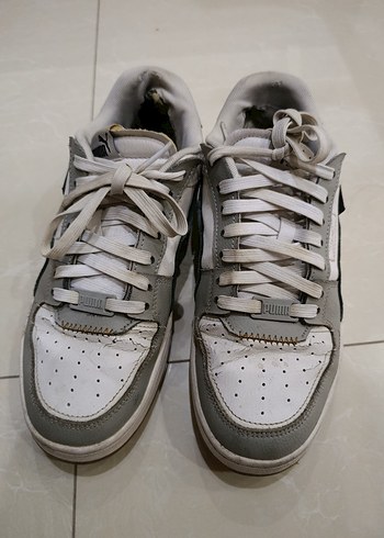 Gri Beyaz erkek Spor Ayakkabı - Görsel 2