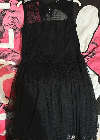 Dantelli Siyah Abiye Elbise kız çocuk - Görsel 3