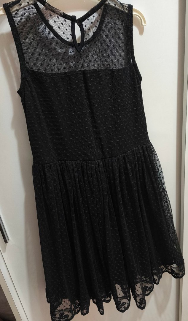 Dantelli Siyah Abiye Elbise kız çocuk - Görsel 2