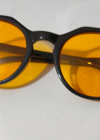 Kadın Retro Sarı Parlak Gözlük - Görsel 2