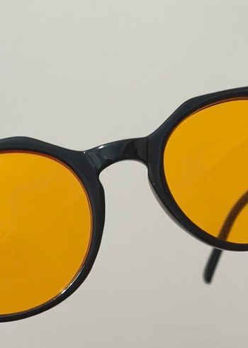 Kadın Retro Sarı Parlak Gözlük - Görsel 3