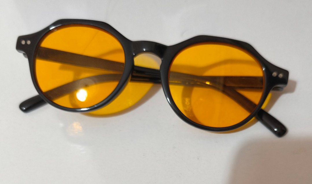 Kadın Retro Sarı Parlak Gözlük - Görsel 2