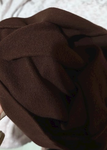 Kahverengi V Yaka Kolsuz Kadın Süveter - Görsel 4