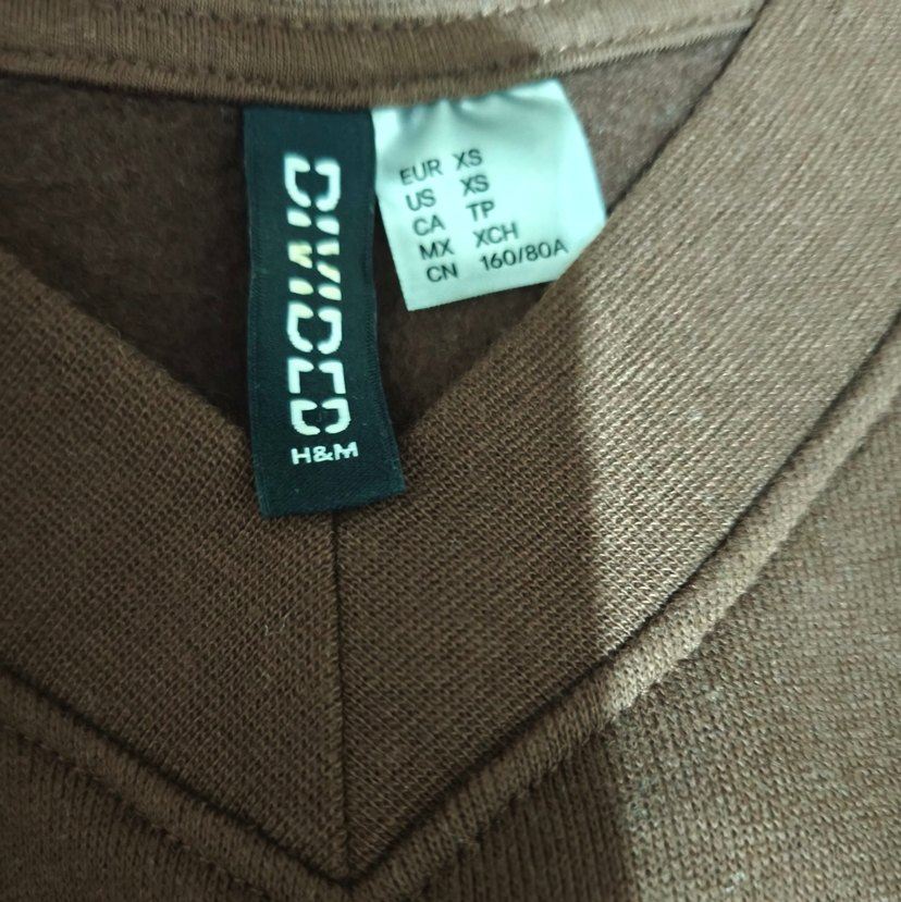 Kahverengi V Yaka Kolsuz Kadın Süveter - Görsel 3