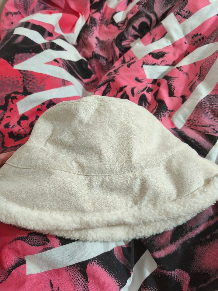 Bej Bohem Kürk Detaylı Kadın Şapka - Görsel 2