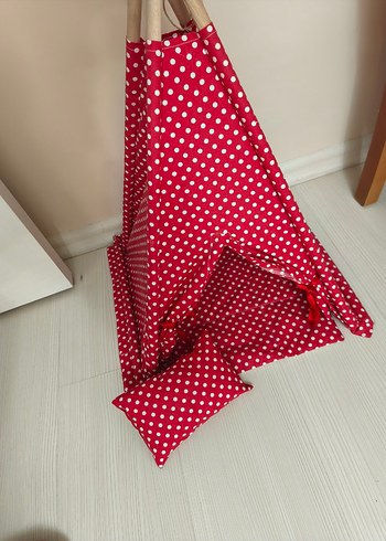 Kırmızı Puantiyeli kedi çadırı - Görsel 2