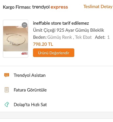  Beden Gümüş bileklik