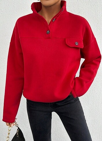 Boğaz yakalı sweatshirt 