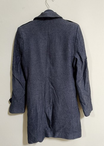 Düğmeli Gri Midi Erkek Kaban - Görsel 2