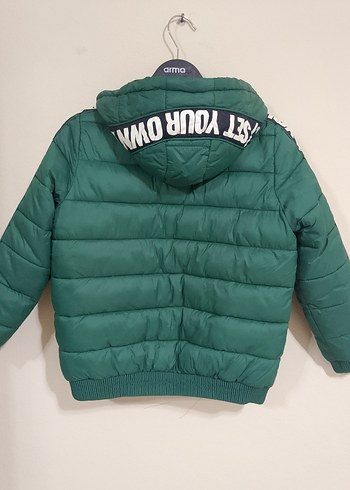 Erkek Çocuk Yeşil Fermuarlı Mont - Görsel 2