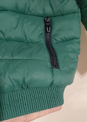 Erkek Çocuk Yeşil Fermuarlı Mont - Görsel 3