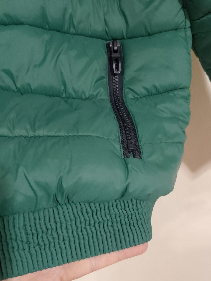 Erkek Çocuk Yeşil Fermuarlı Mont - Görsel 3