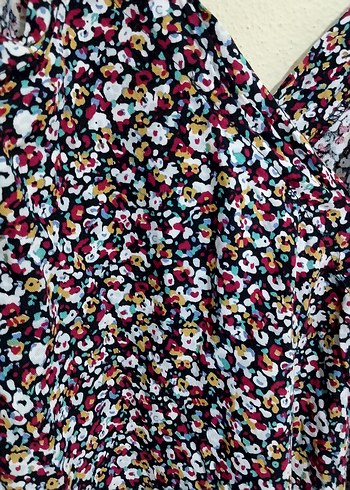 Çok Renkli Askılı Mini Bohem Elbise - Görsel 3