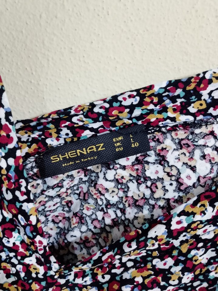 Çok Renkli Askılı Mini Bohem Elbise - Görsel 4