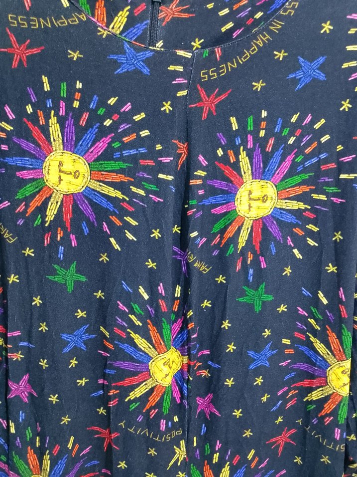 Uzun Kollu Renkli Kadın Elbise - Görsel 3