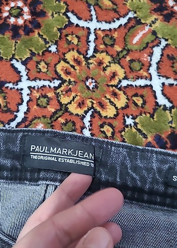 Gri Batik Desenli erkek Jean Pantolon - Görsel 2