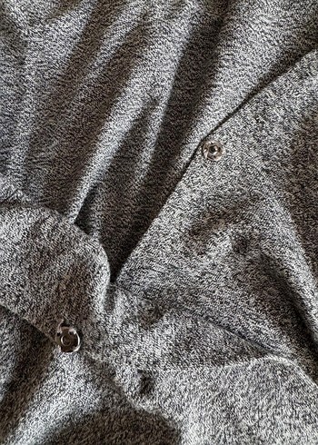 Gri V Yakalı Kadın Uzun Tulum - Görsel 10