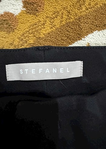 Stefanel Gümüş Fermuar Detaylı Siyah Slim Fit Pantolon - Görsel 4