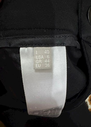 Stefanel Gümüş Fermuar Detaylı Siyah Slim Fit Pantolon - Görsel 5