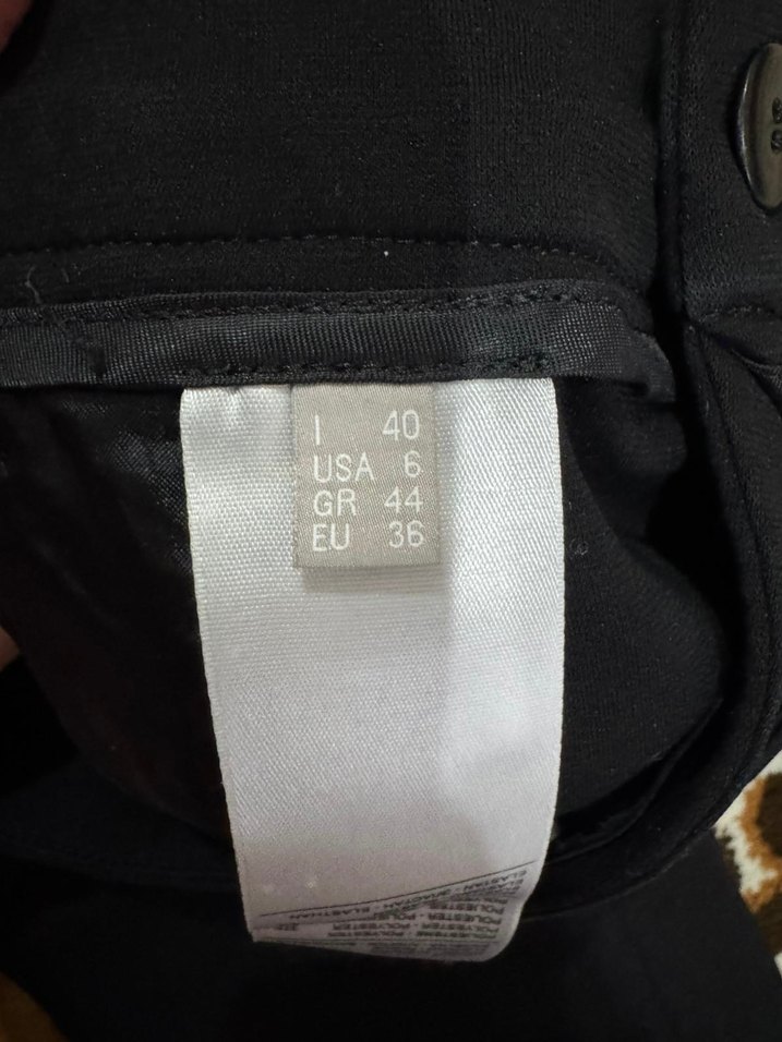 Stefanel Gümüş Fermuar Detaylı Siyah Slim Fit Pantolon - Görsel 5