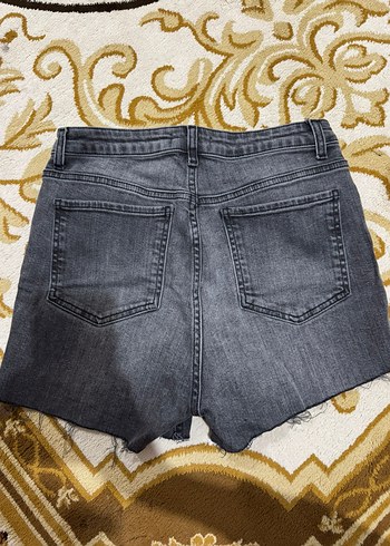 Siyah Dar Kesim Mini Kot Şort - Görsel 5