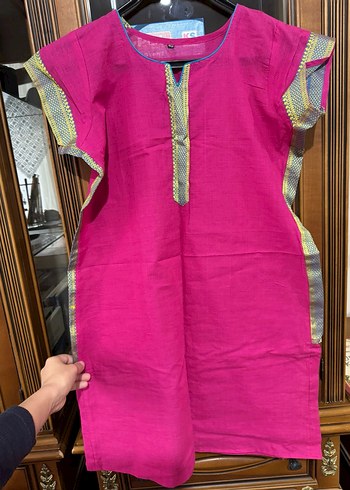 Pembe Kısa Yazlık Elbise - Görsel 6