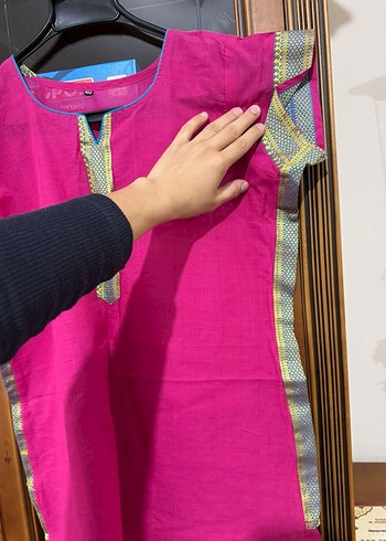 Pembe Kısa Yazlık Elbise - Görsel 8