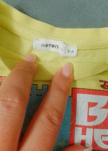 Koton Renkli Baskılı Uzun Kollu Erkek Çocuk Tişörtü