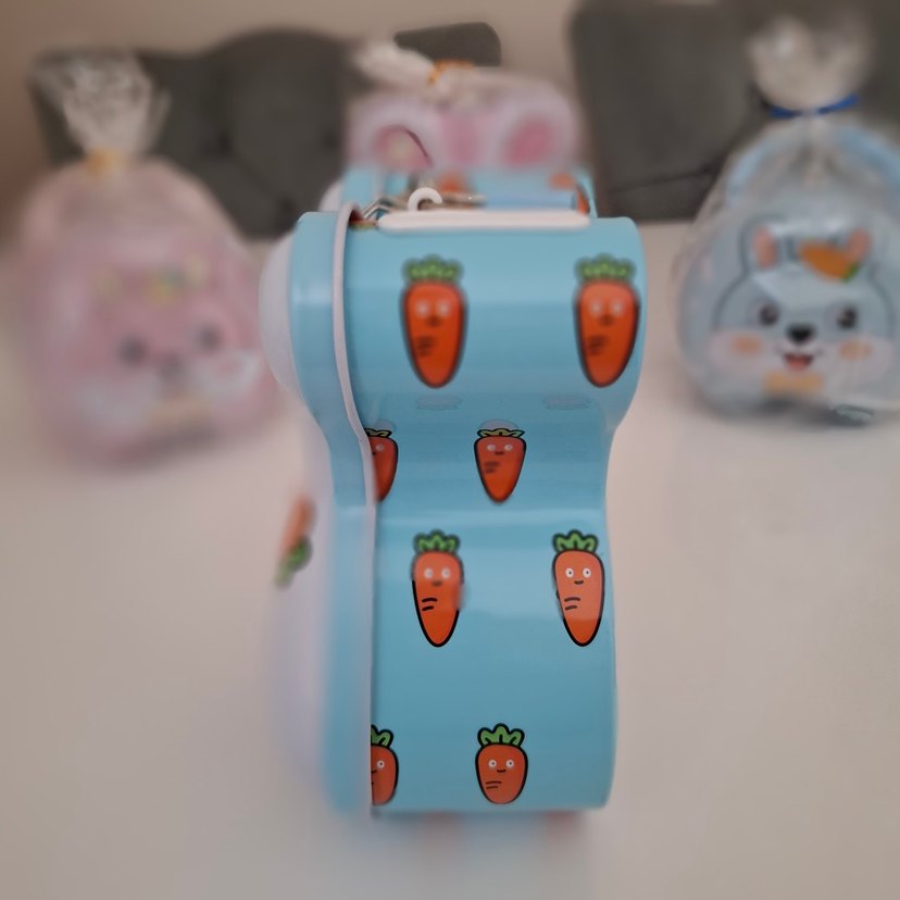 Mavi Tavşan Kumbara. Çocuk Ve Yetişkin İçin Kilitli Kumbara - Görsel 4