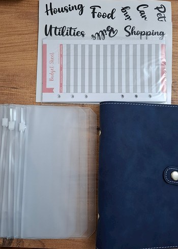 Lacivert Çıtçıtlı Bütçe Planlayıcı Cüzdan - Görsel 3