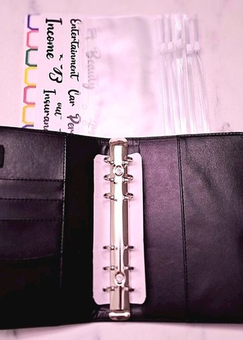 Deri Siyah Bütçe Planlayıcı Birikim Cüzdanı - Görsel 2